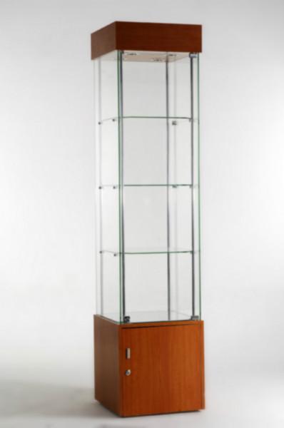 天津精品钛合金木质玻璃展示柜展架批发