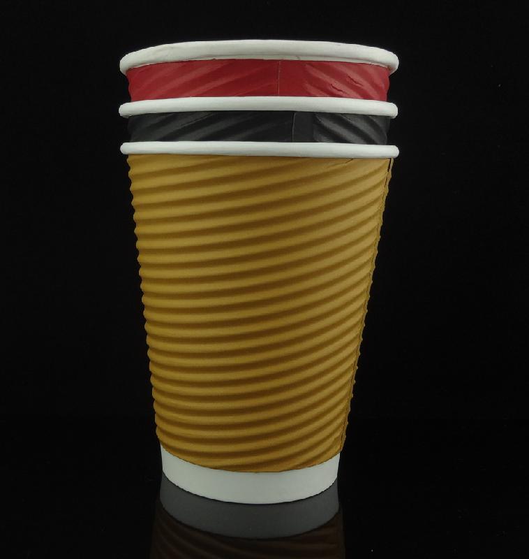 供应咖啡奶茶杯瓦楞杯螺纹杯S纹杯保温奶茶杯