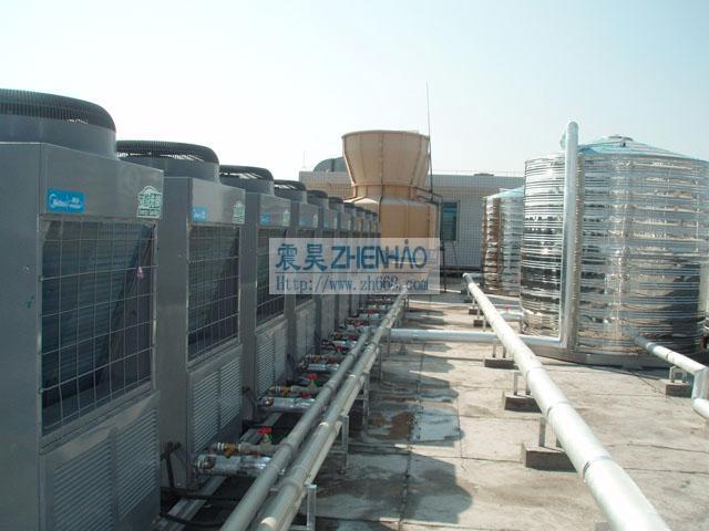 供应美的空气能热水机—高温直热循环式热水机 东莞工厂空气能热水工程