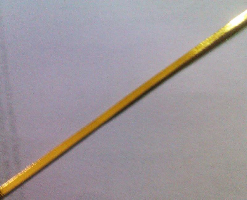 深圳扁铜线价格_0.3×2.0mm扁铜条，表面有2条纹路，2条压痕线图片