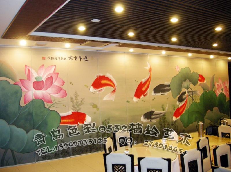 供应青岛宾馆酒店墙体彩绘