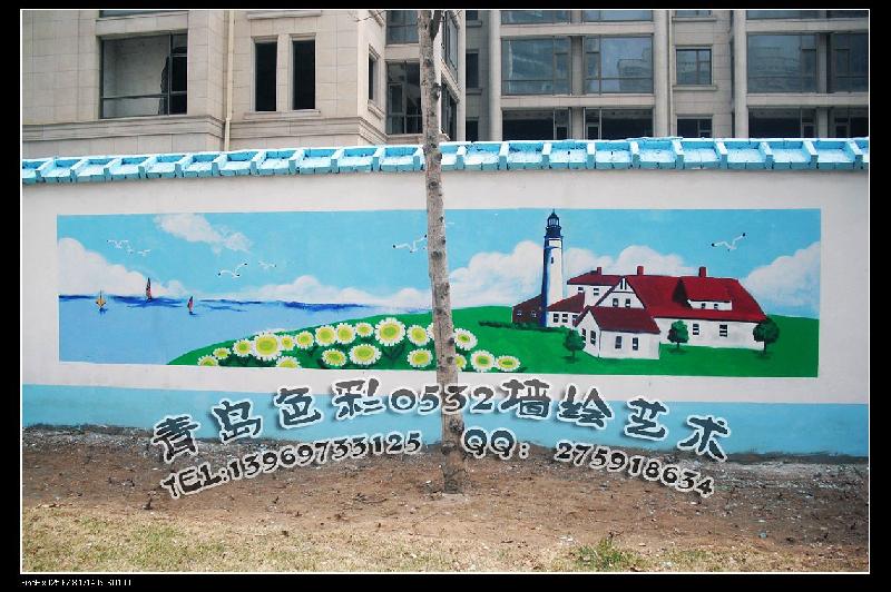 青岛市青岛照壁墙彩绘厂家供应青岛照壁墙彩绘