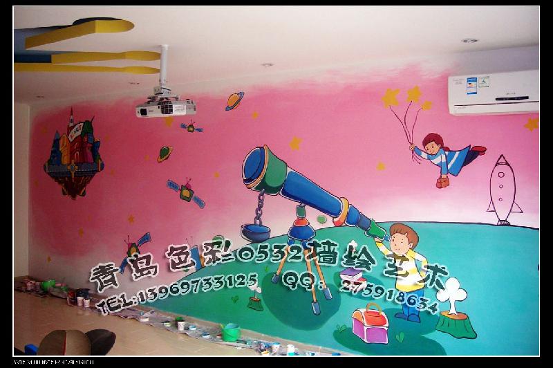 供应青岛幼儿园彩绘 幼儿园墙体彩绘 幼儿园卡通墙绘 手绘卡通墙画