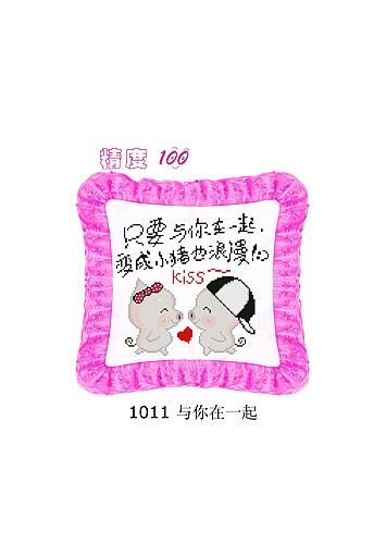 供应十字绣印花抱枕厂家，义乌精准100印花十字绣抱枕供应商