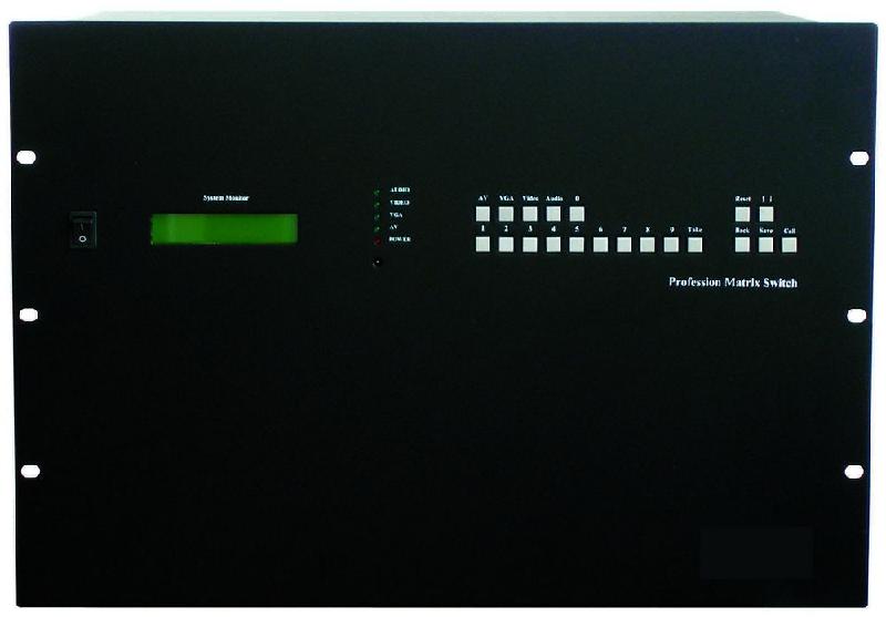 供应视频切换器，会议室专用视频切换器可232控制面板控制