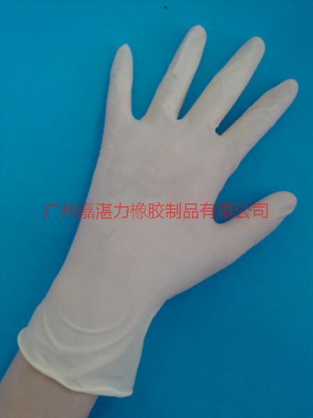 供应高要求食品加工厂用乳胶手套 一次性乳胶手套 9寸无粉乳胶手套
