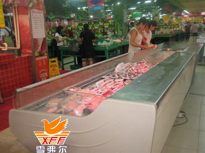 上海市生鲜肉展示柜猪肉卖场保鲜展示柜厂家供应生鲜肉展示柜猪肉卖场保鲜展示柜，菜市场保鲜展示柜，菜市场冷藏柜