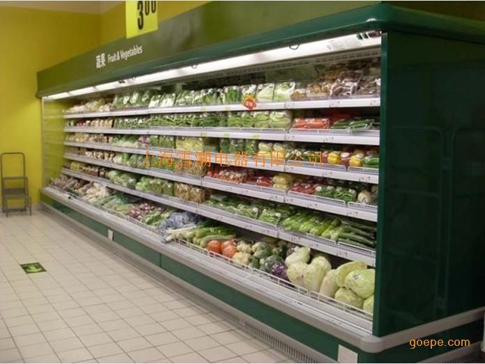 供应豪华超市风幕柜/豪华超市风幕柜，立式冷柜，水果保鲜柜，恒安保鲜柜