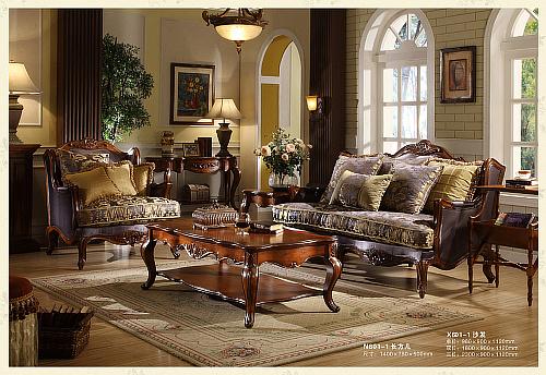 供应实木沙发 沙发 客厅沙发 沙发定做 沙发厂 美式家具 实木家具图片