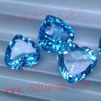 供应瑞士蓝水晶厂家报价/星缘珠宝工艺生产蓝水晶