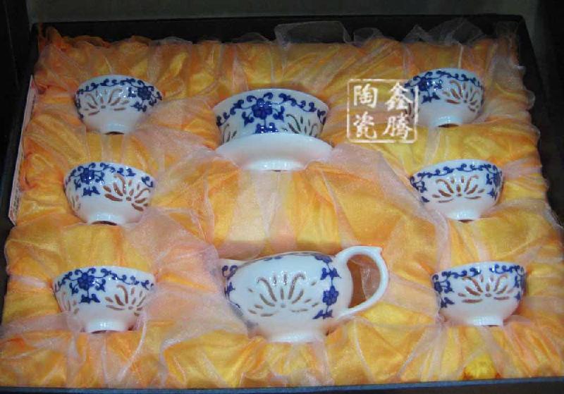 供应景德镇青花陶瓷茶具