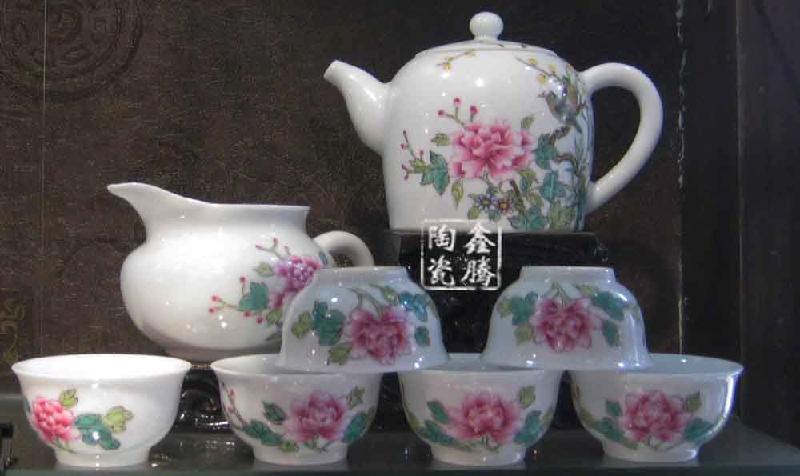 供应景德镇青花陶瓷茶具