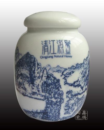供应陶瓷蜜蜂罐 景德镇高温陶瓷罐 环保礼品茶叶罐图片