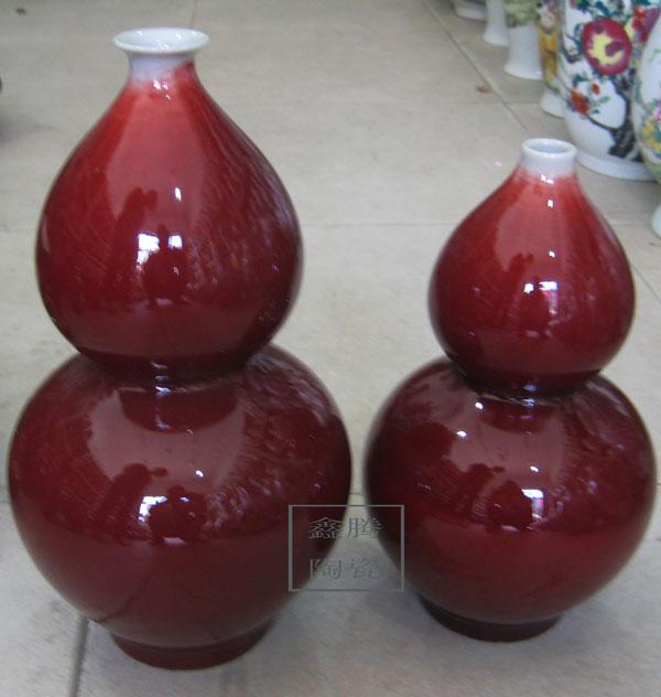 供应景德镇郎红花瓶 陶瓷花瓶图片