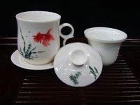 供应厂家直销四件套茶杯 纪念礼品茶杯价格