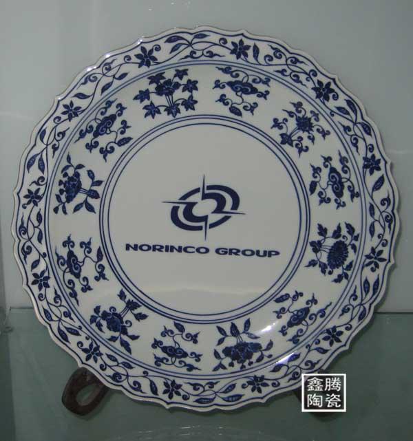 供应公司庆典青花瓷纪念盘，礼品陶瓷盘子