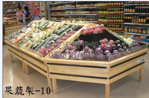 供应山东优质木制品 果蔬架木质展示柜图片