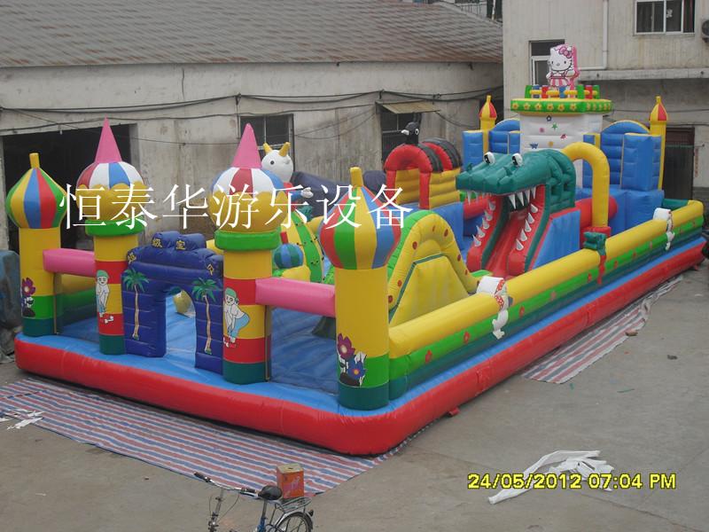 供应河南游乐玩具厂家新款大型儿童充气玩具充气城堡超级宝贝价格图片