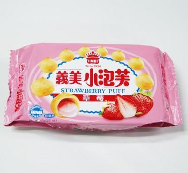 厦门台思味台湾进口义美小泡芙草莓味图片
