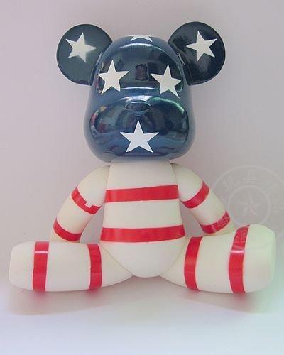 供应七寸 美国旗特别版 暴力熊 么么熊 MOMO熊 大号玩具公仔装饰