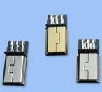 Mini USB接口 5P公头短体焊线式 不同镀层可选
