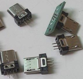 Micro USB公头10.5插板式/夹板式超薄胶芯3.0 可带地线图片