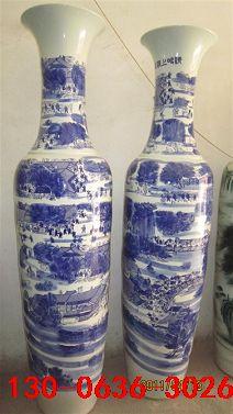 供应武汉陶瓷大花瓶清明上河图花瓶厂家图片