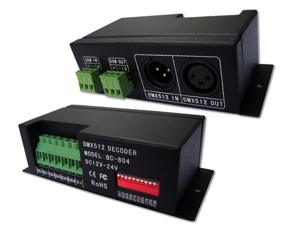 供应DMX512恒压4通道解码器 LED护栏管解码控制器