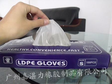 供应透明塑料手套CPE手套图片