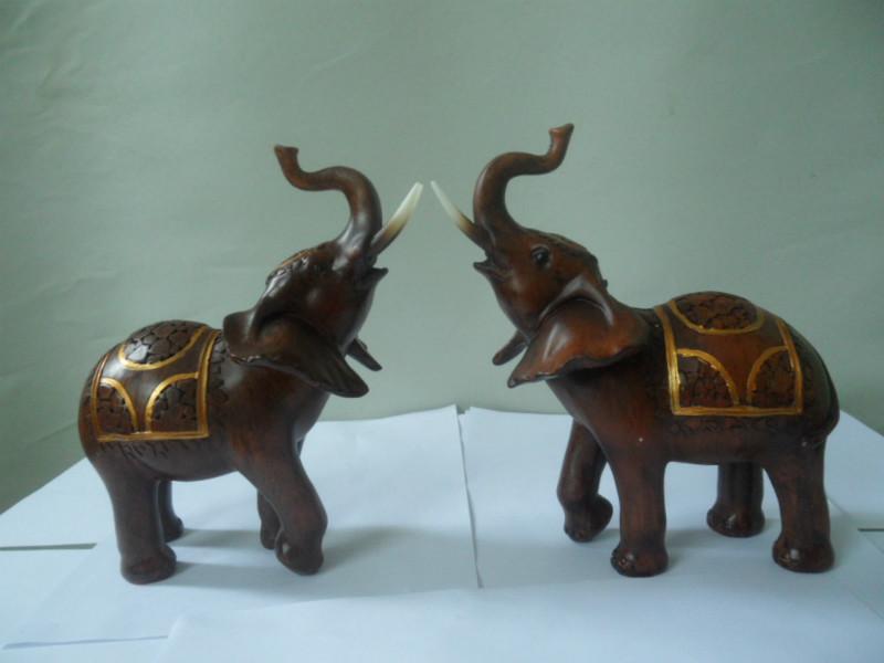 供应家居工艺品木纹漆大象
