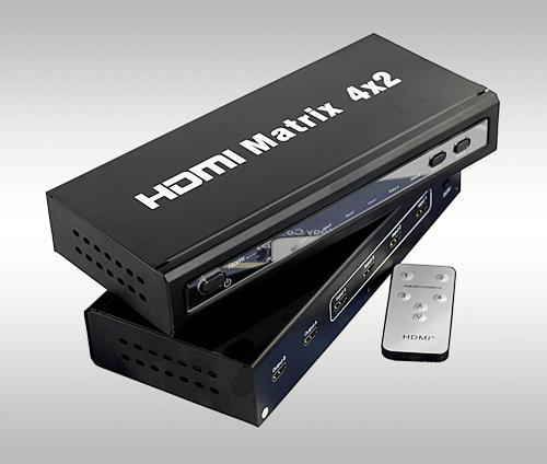 供应HDMI矩阵四乘二HDMI矩阵42厂家图片