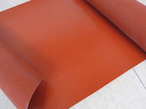 供应红色单面硅胶布，防火隔温阻燃布，广州防火布，防火硅胶布，防火材料图片