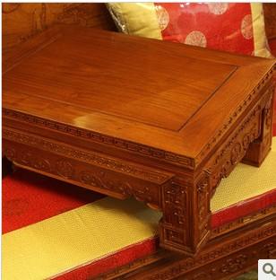 特价红木家具 中式实木沙发 缅甸花梨木雕刻汉宫沙发 茶几七件套