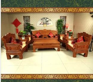 特价实木沙发 红木家具 古典中式 缅甸花梨木组合沙发十一件套