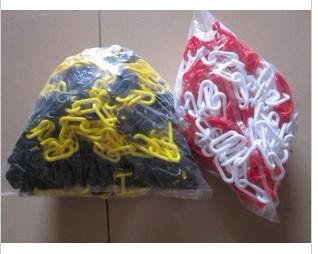 广州批发塑料链条 塑胶警示链条 黄黑警戒链 红白安全链 护栏链