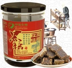 供应台湾绿盈生机红枣桂圆黑糖300g12罐图片