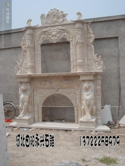 供应河北曲阳县双层壁炉雕刻厂家、壁炉设计、壁炉大全、永兴石雕供货商