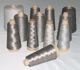 供应用于金属导电面料的金属丝复合纱线