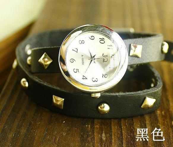 供应聚利时手表 韩版时尚女士手表 复古手表罗马刻度牛皮手表批发