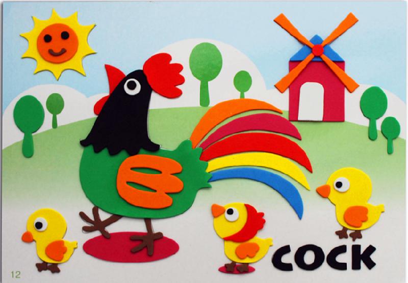 供应黑妞宝贝动物贴画-装饰贴画-幼儿园创意贴画