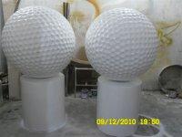 供应高尔夫球造型雕塑花盆雕塑定做电话，佛山市供应高尔夫球造型雕塑花盆雕塑生产厂家，欢迎来电咨询与订购。图片