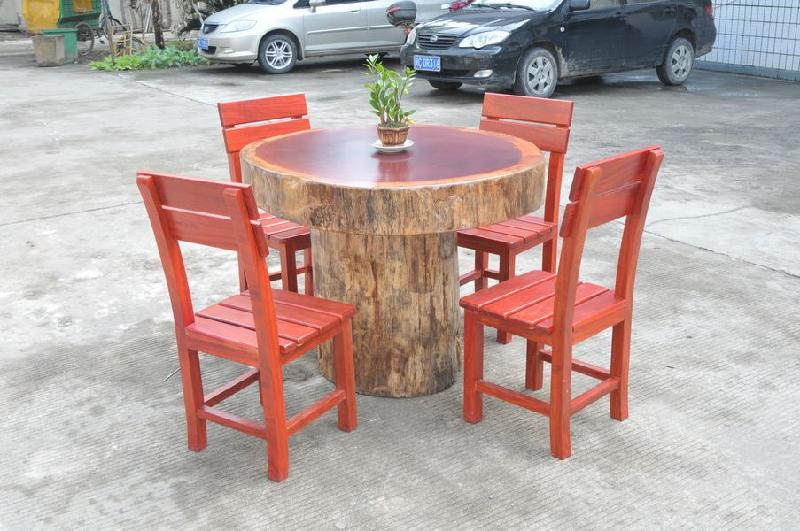 实木原木休闲实木餐桌椅酒店椅子时尚大气西餐桌椅快餐椅红木家具