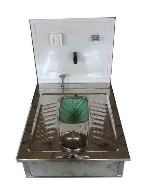 供应不锈钢免水便器  打包蹲便器   环保厕所
