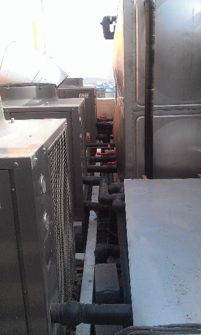 供应德能热泵热水器机组不锈钢保温水箱销售安装售后