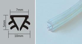 供应PVC透明玻璃卡条   铝合金门玻璃卡条图片