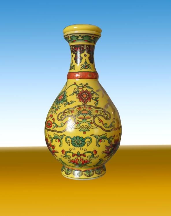 供应陶瓷酒瓶，青花瓷酒瓶，中国红陶瓷酒瓶，麦秆画陶瓷酒瓶