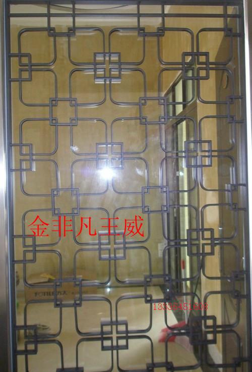 供应北京酒店KTV青古铜不锈钢蚀刻镀钛屏风装饰板图片