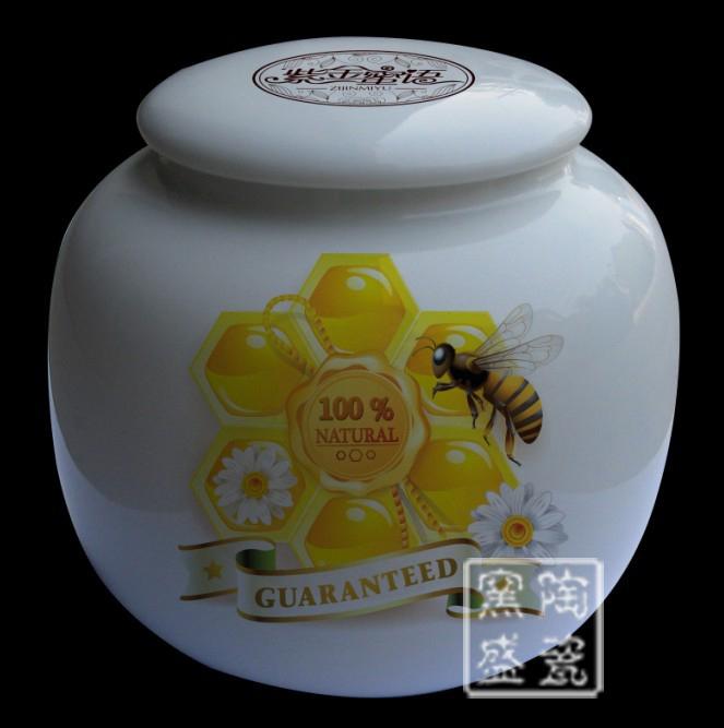 供应陶瓷蜂蜜罐丨厂家定做蜂蜜罐丨罐子定做丨定做品牌蜂蜜罐图片