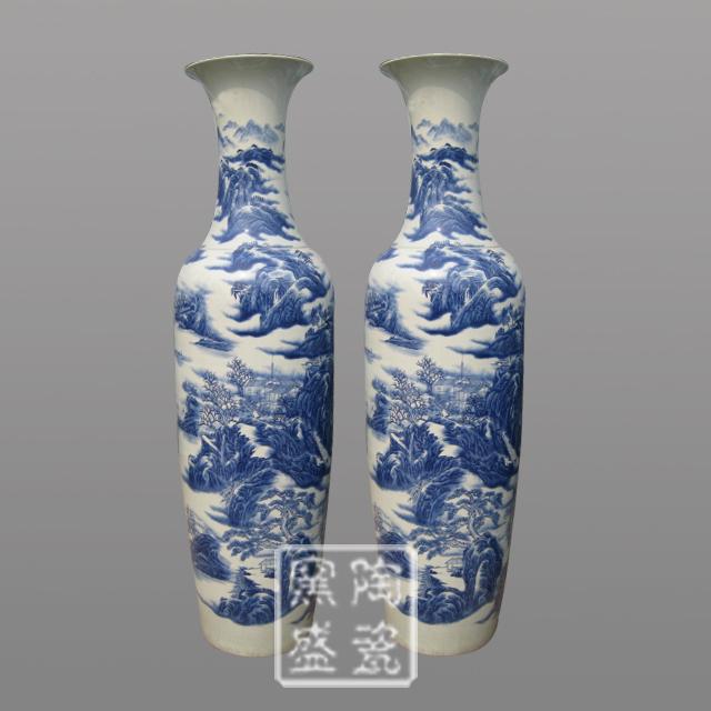 供应中国红陶瓷大花瓶丨开业大花瓶丨定做大花瓶丨手绘青花瓷大花瓶