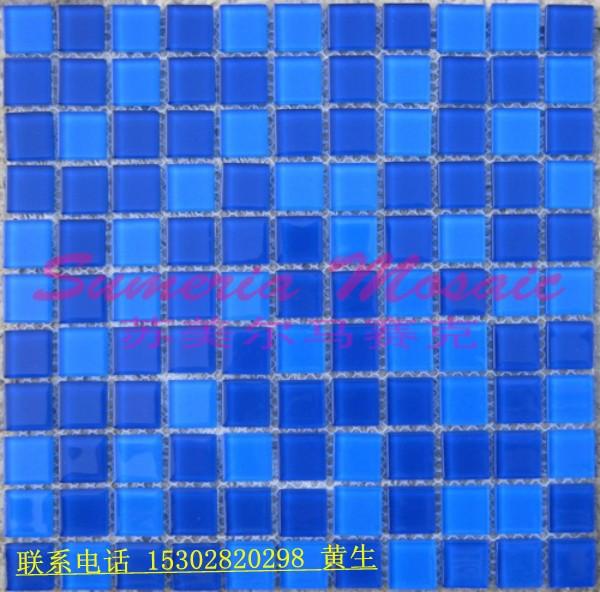 惠州浅蓝水晶马赛克瓷砖报价单图片